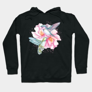 Hummingbirds on flowers Hoodie